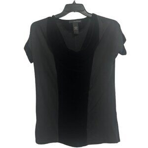 Calvin Klein Black Velvet Blouse Womens Size S